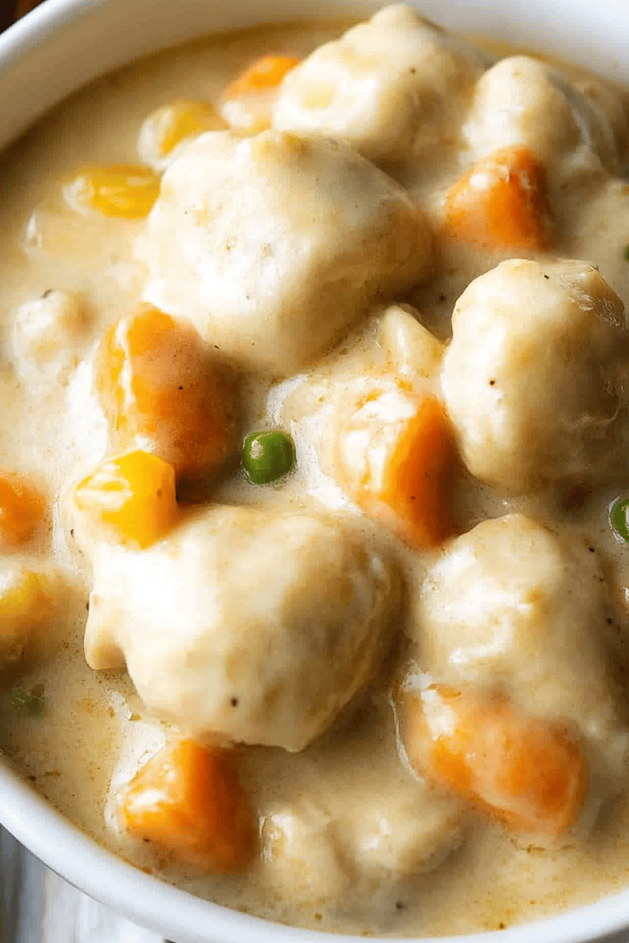 Chicken and Dumplings with Bisquick Final Dish Presentation