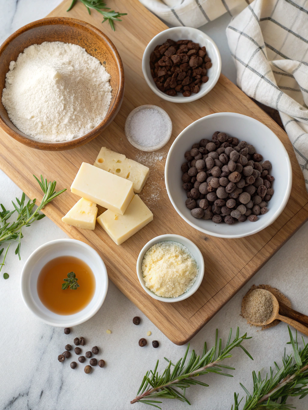 Chocolate Chip Shortbread Cookie Bars ingredients