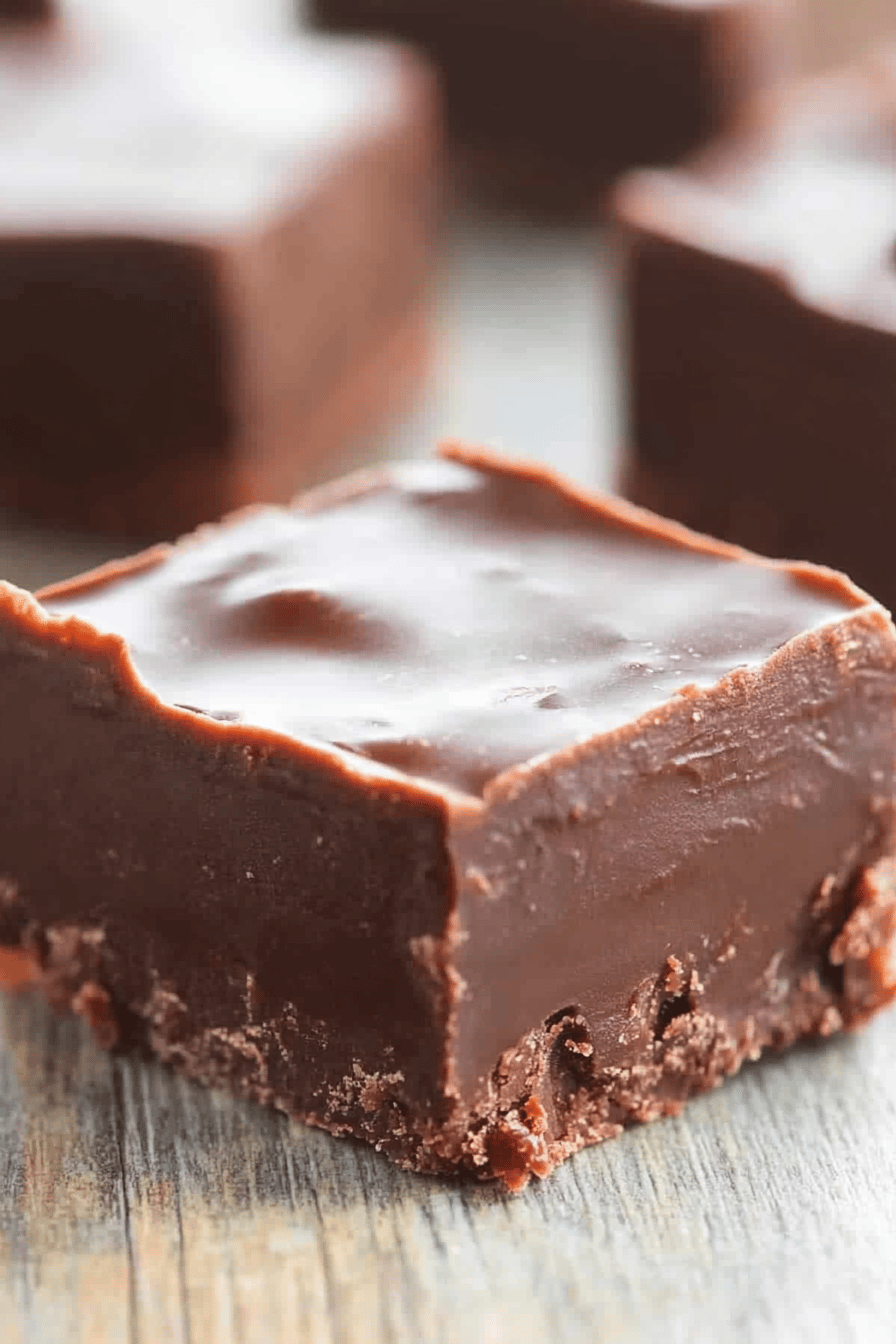 Chocolate Fudge Recipe Final Dish Presentation