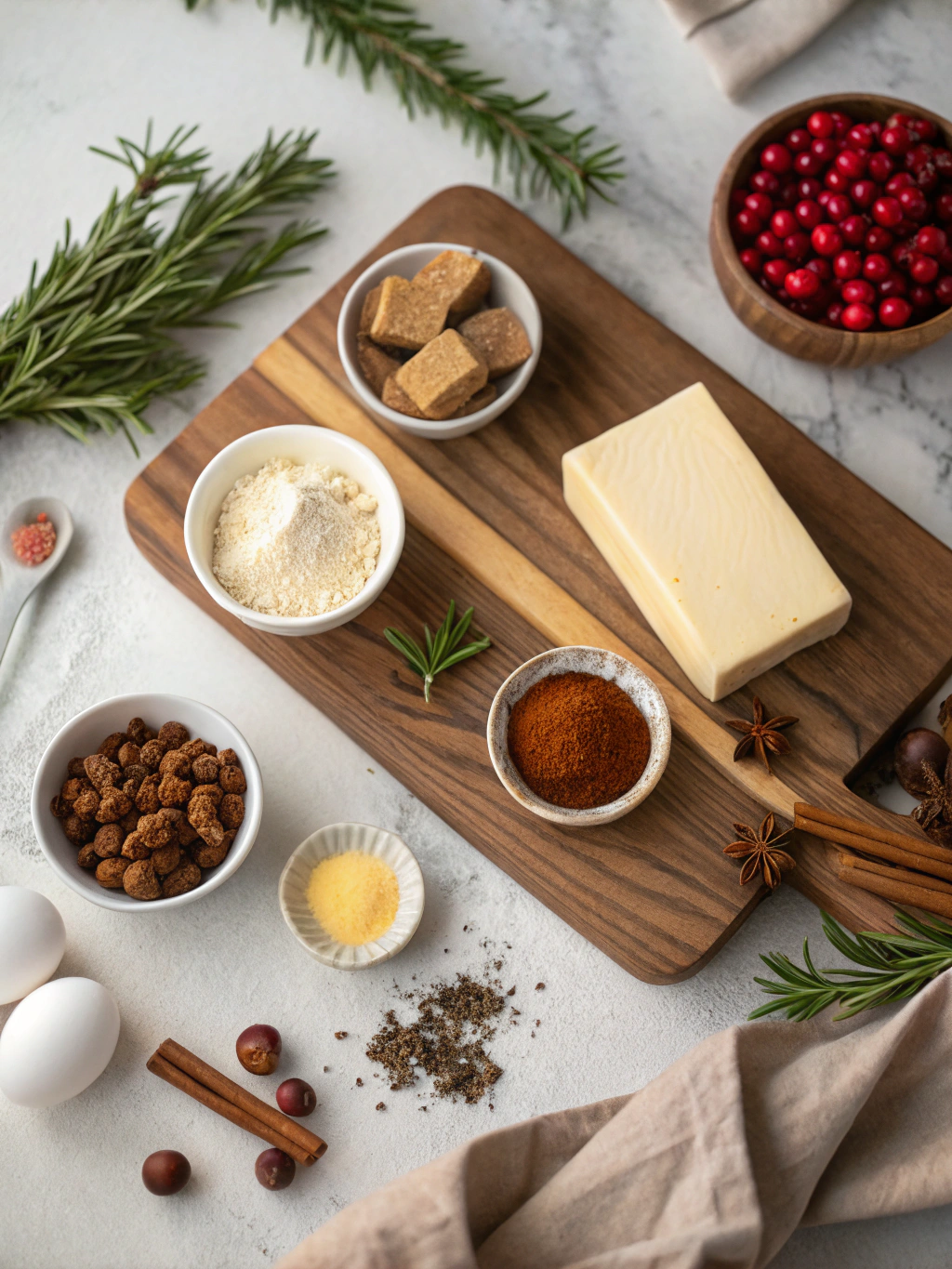 Christmas Cookie Bars ingredients