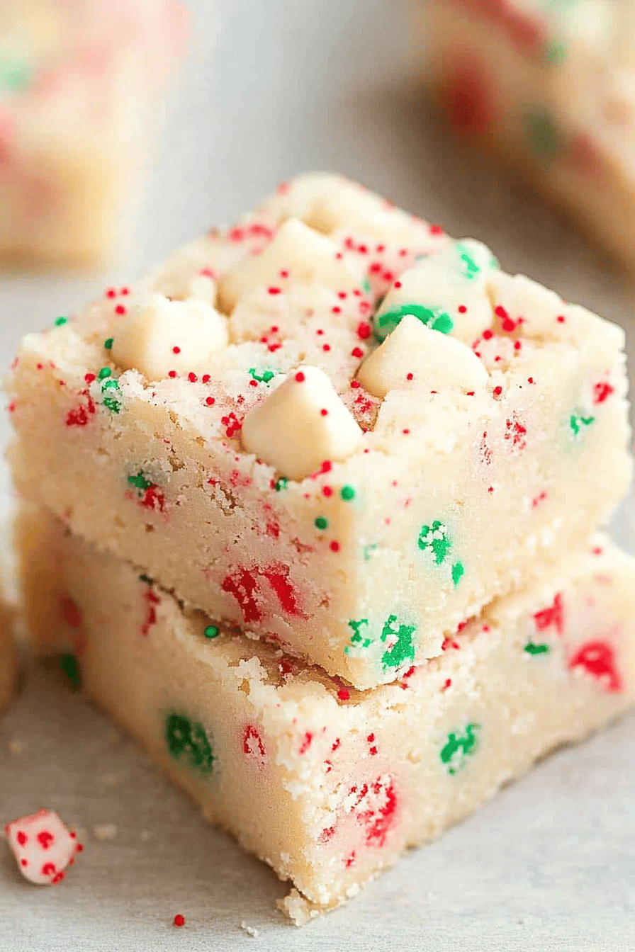 Christmas Sugar Cookie Fudge Final Dish Presentation