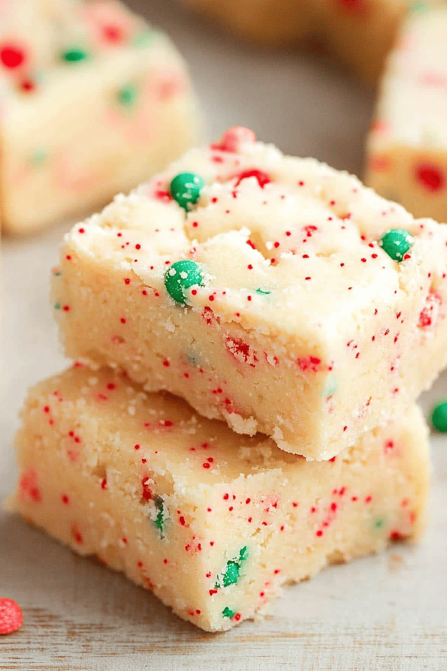 Christmas Sugar Cookie Fudge Final Dish Presentation