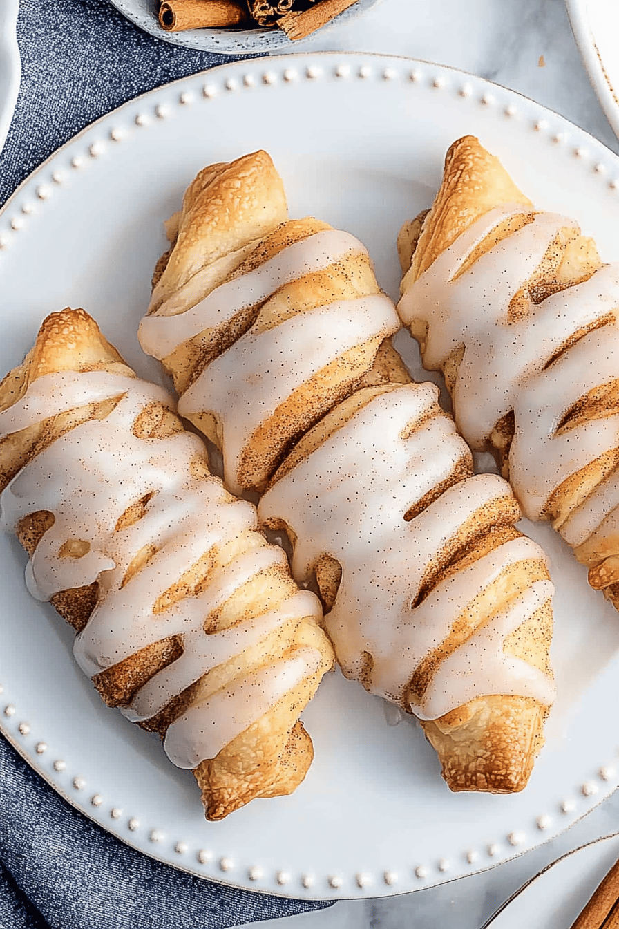 Cinnamon Crescent Rolls Final Dish Presentation