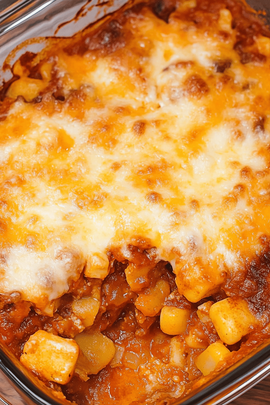 Cowboy Casserole Delight Final Dish Presentation