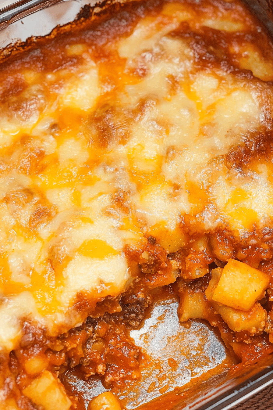 Cowboy Casserole Delight Final Dish Presentation