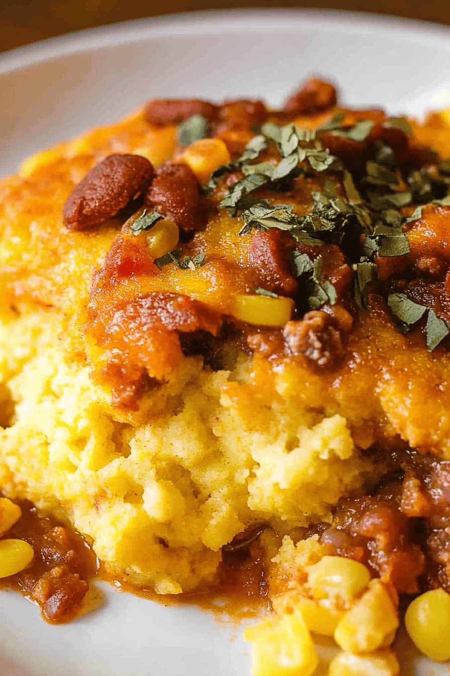 Cowboy Cornbread Casserole Final Dish Presentation