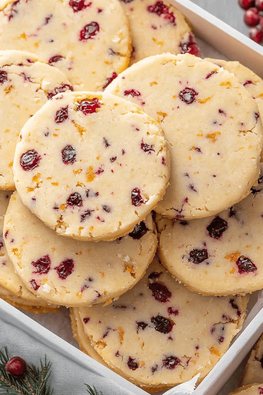 Cranberry Orange Shortbread Cookies ingredients