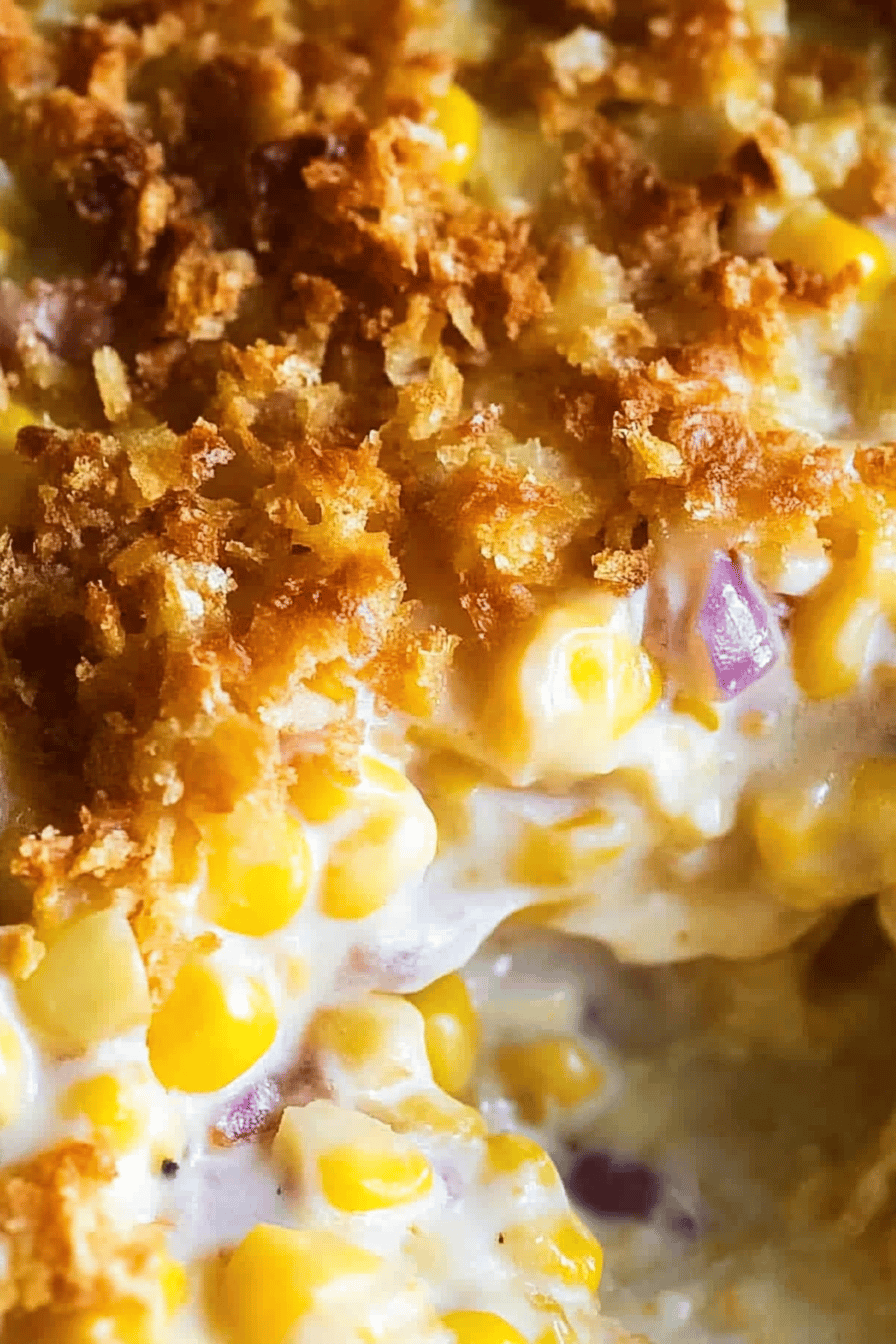 Cream Corn Casserole Final Dish Presentation