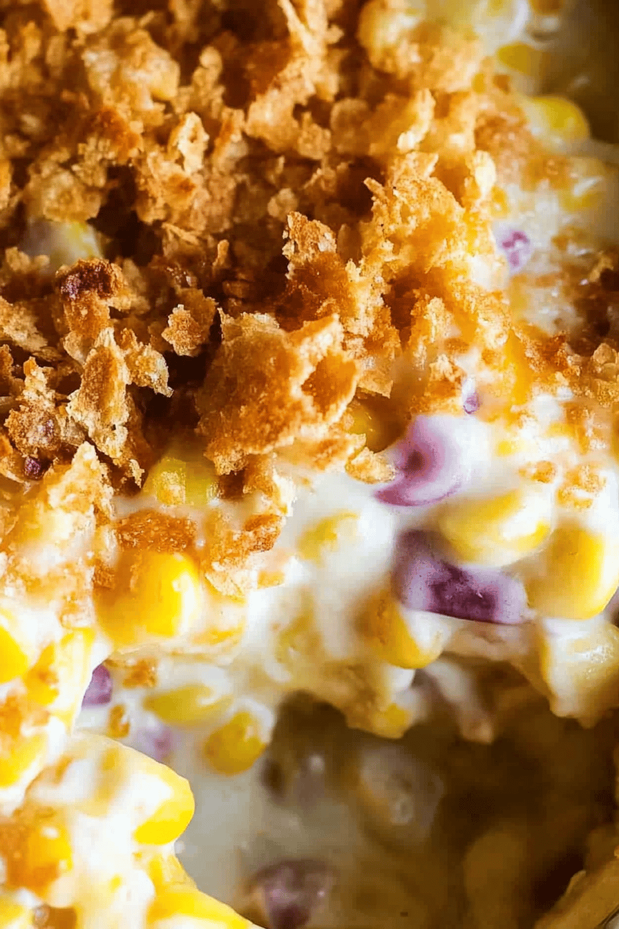 Cream Corn Casserole Final Dish Presentation