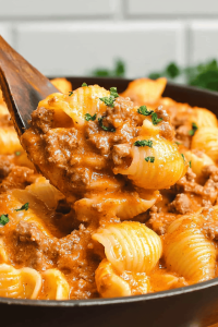 Creamy Beef and Shells