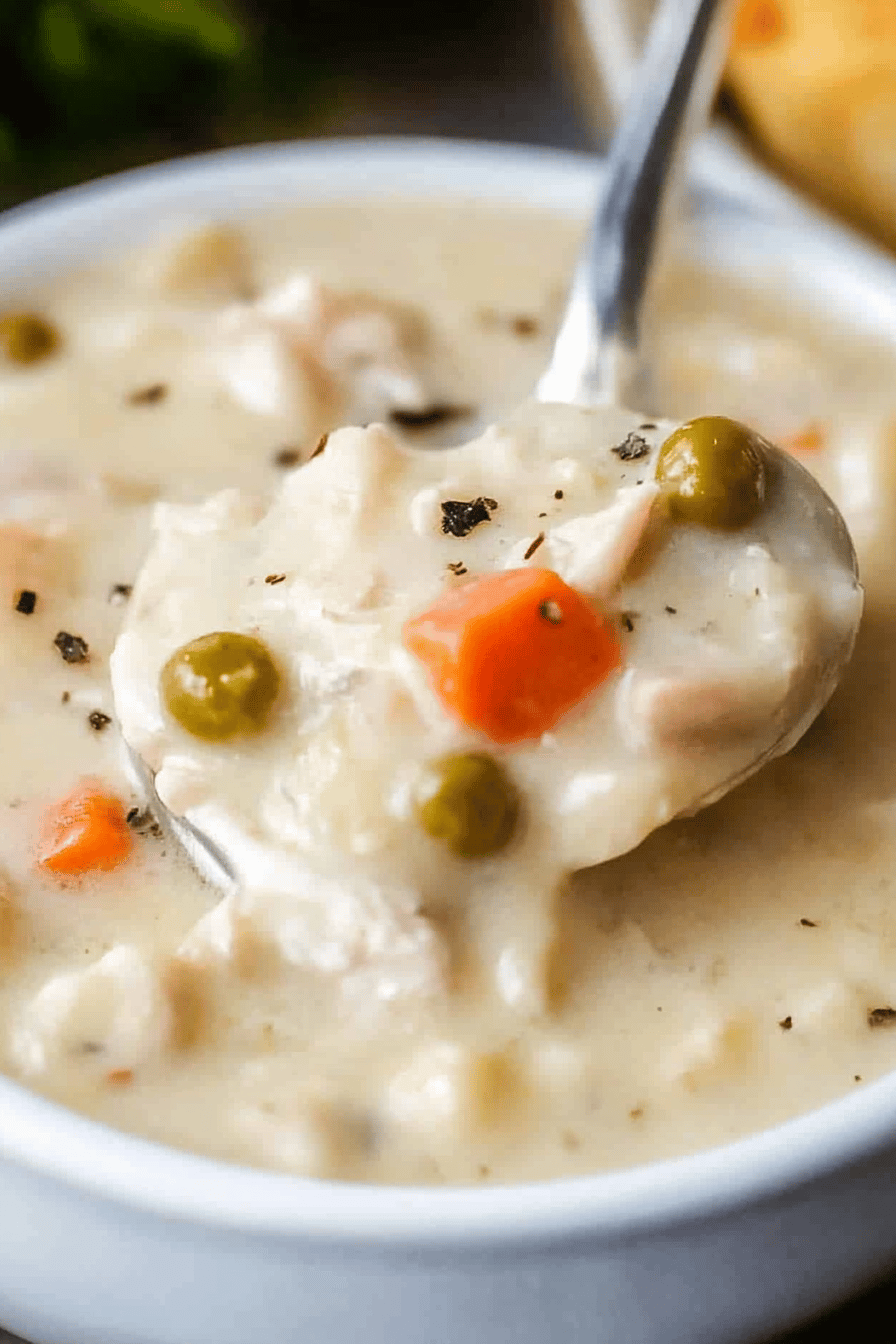 Creamy Turkey Soup Final Dish Presentation
