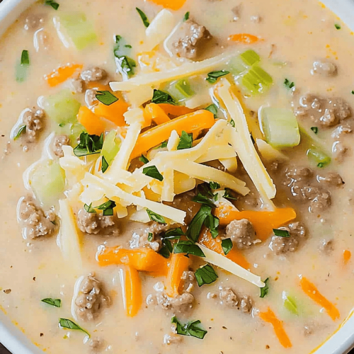 Crock-Pot Cheeseburger Soup