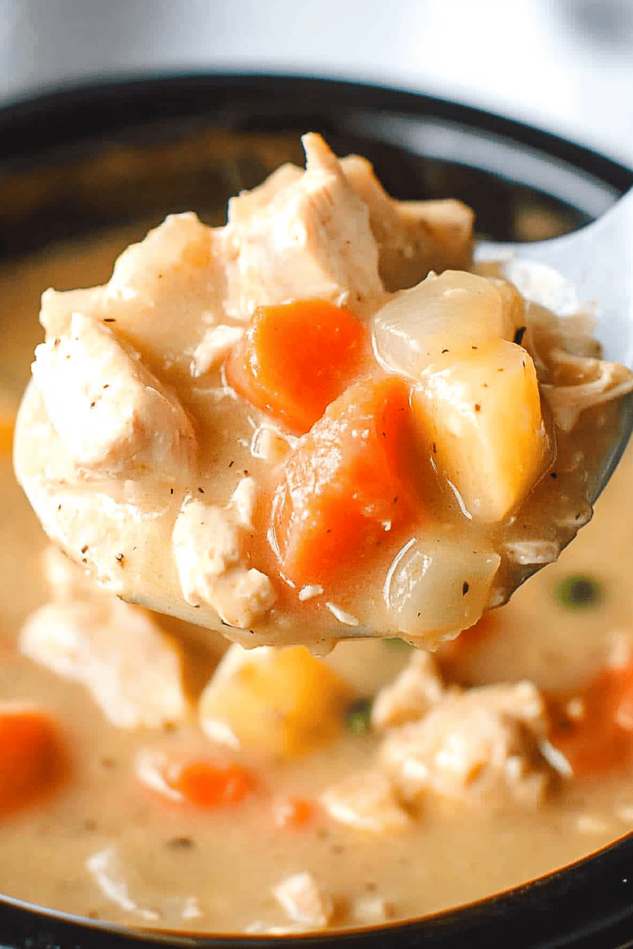Crock-Pot Chicken Stew Final Dish Presentation