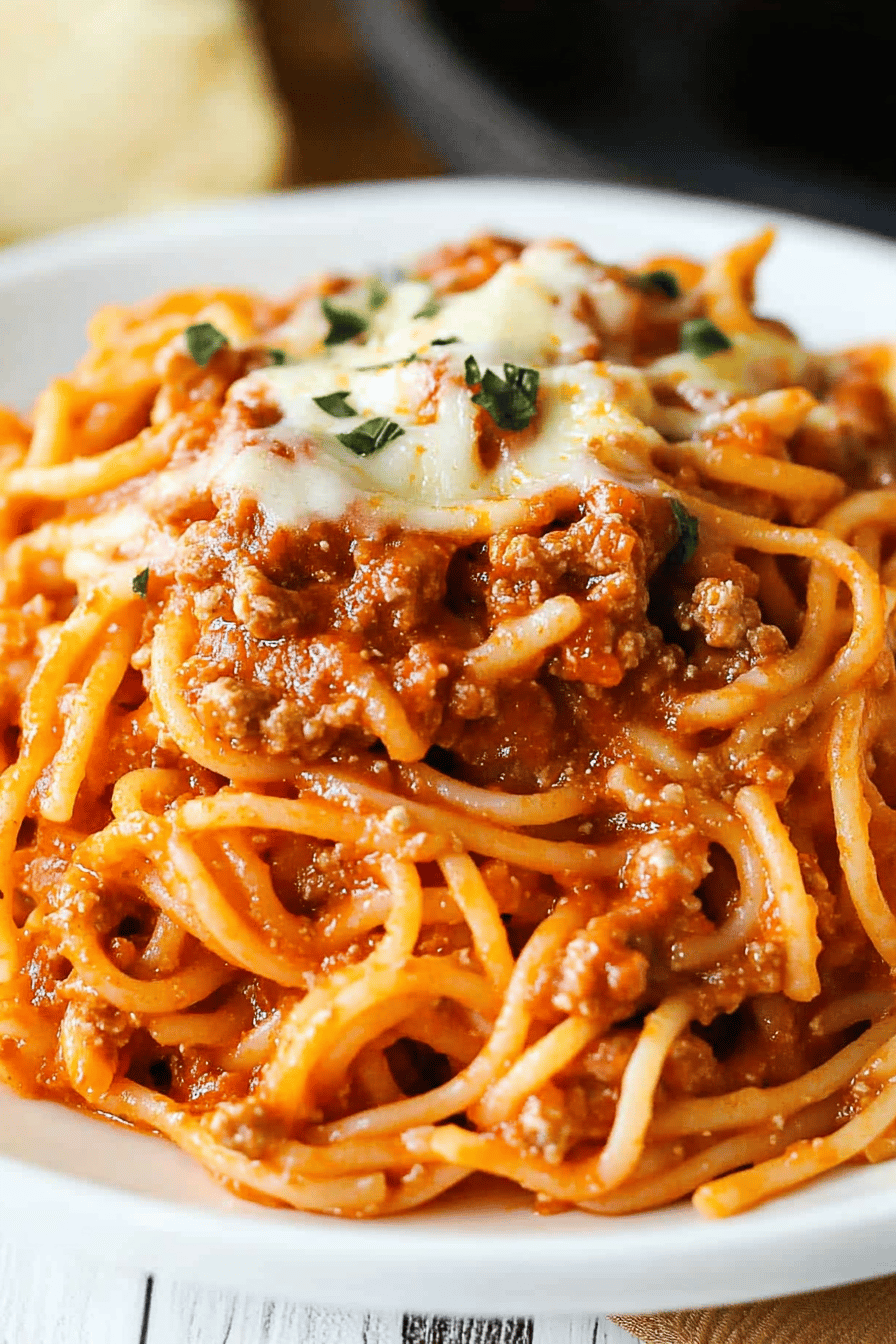 Crock Pot Spaghetti ingredients