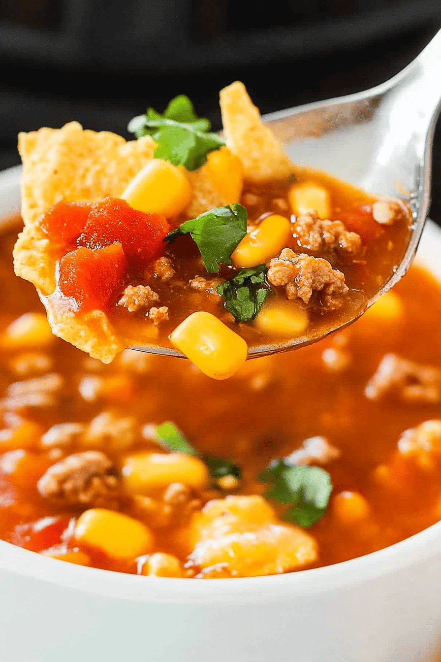Crock-Pot Taco Soup ingredients