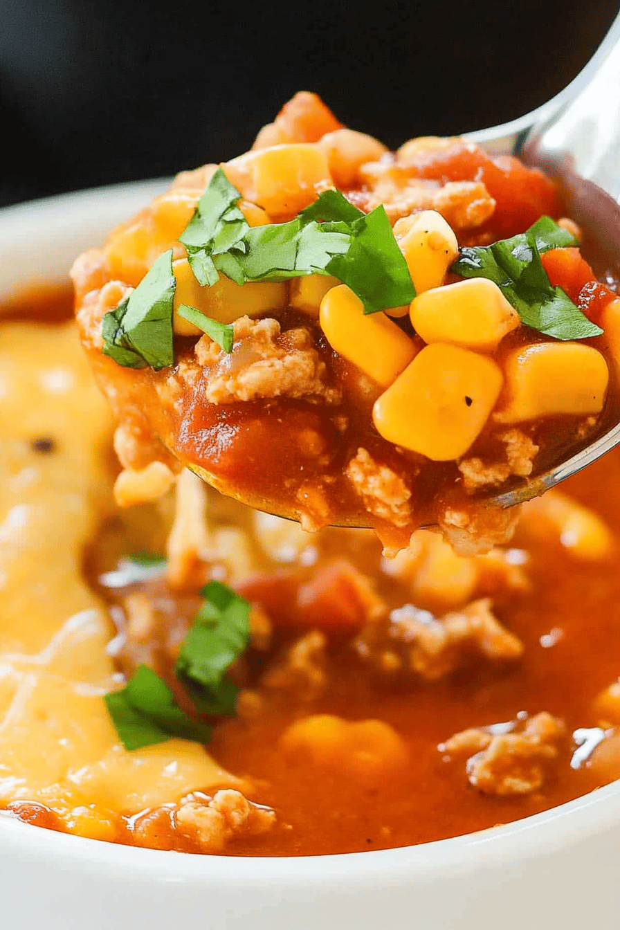 Crock-Pot Taco Soup Final Dish Presentation