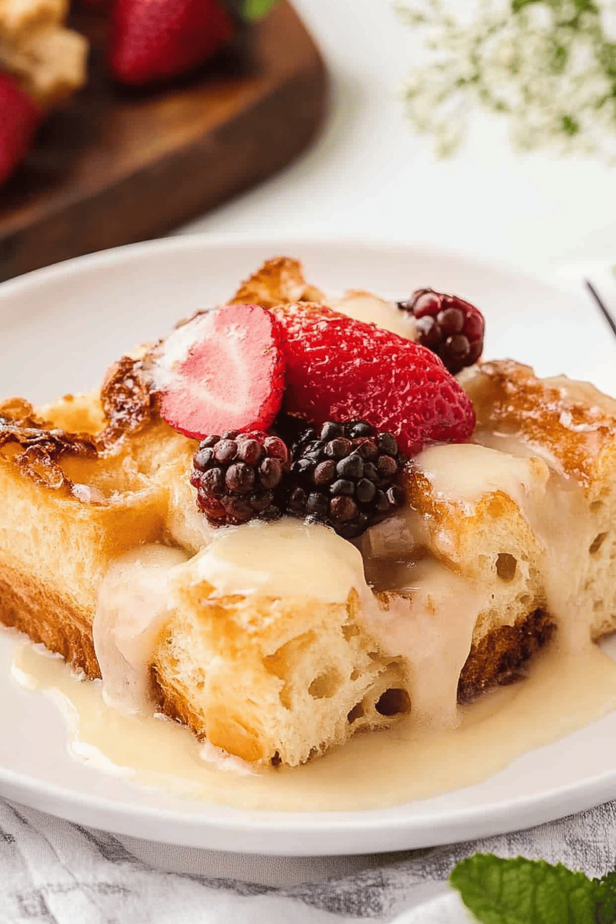 Croissant Bread Pudding ingredients