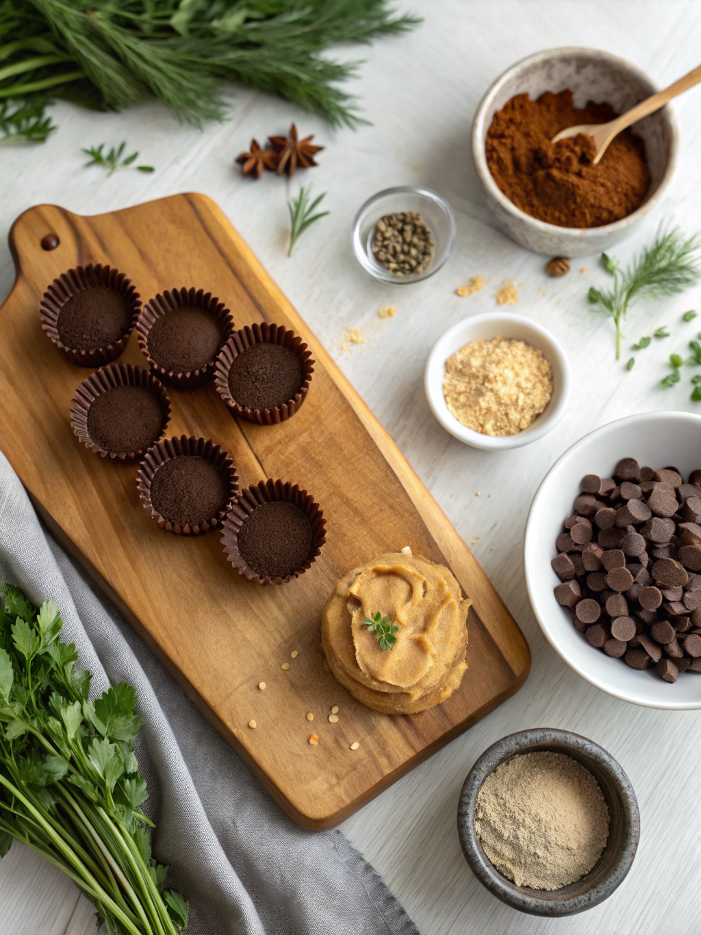 Edible Cookie Dough Peanut Butter Cups ingredients