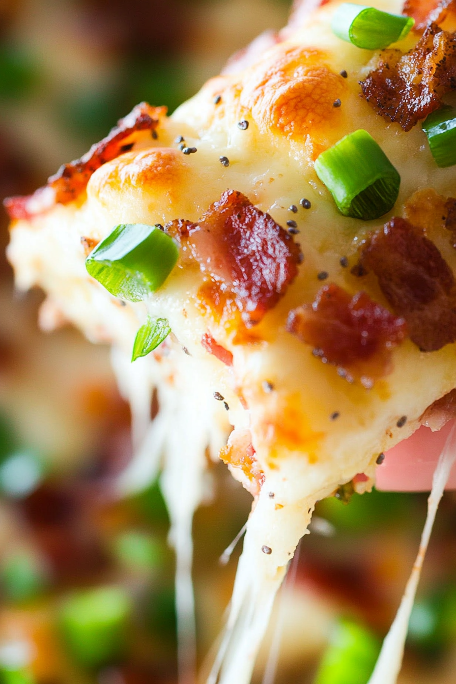 Everything Bagel Cheesy Bacon Pull-Apart Final Dish Presentation