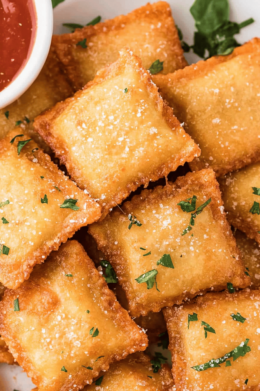 Fried Ravioli Recipe Final Dish Presentation
