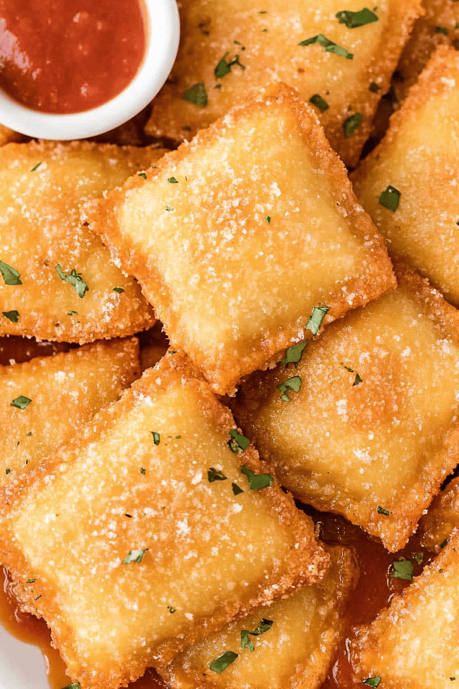 Fried Ravioli Recipe Final Dish Presentation