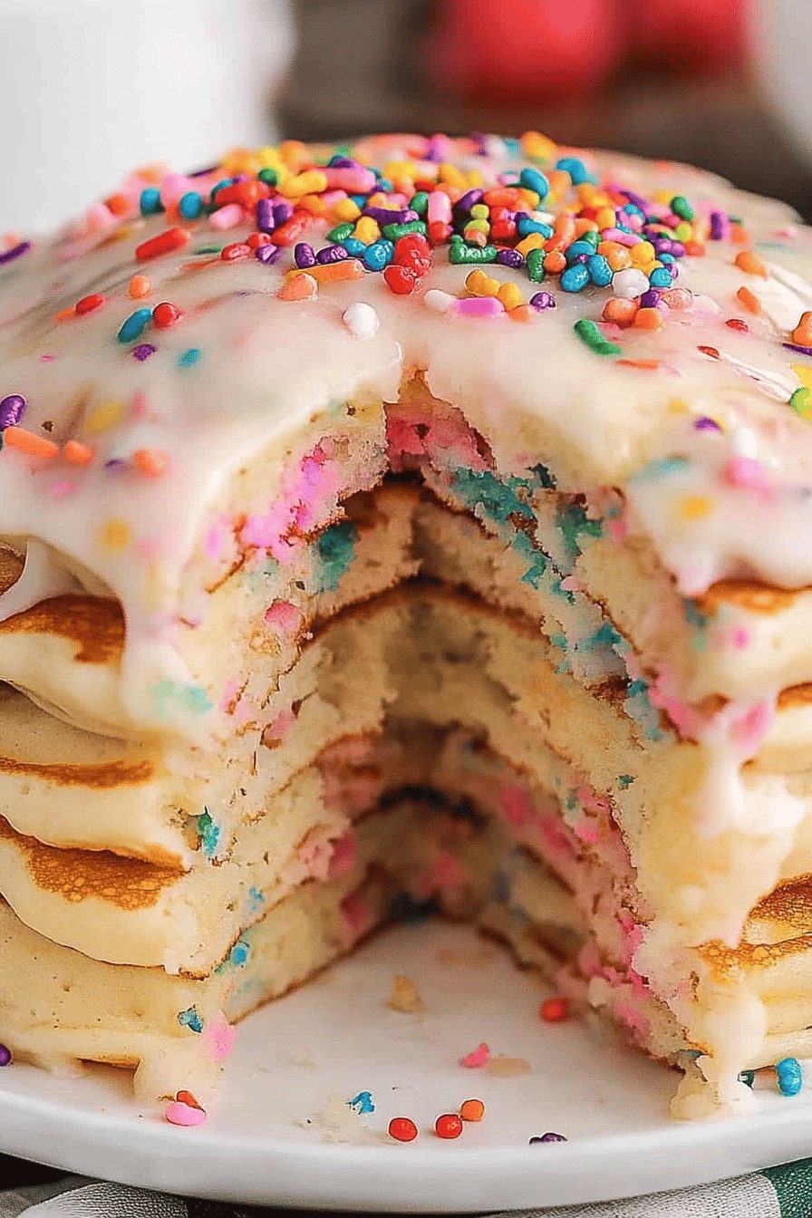 Funfetti Pancakes Final Dish Presentation