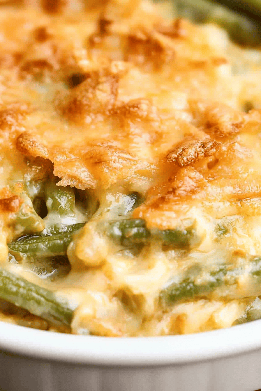 Green Bean Casserole Recipe Final Dish Presentation