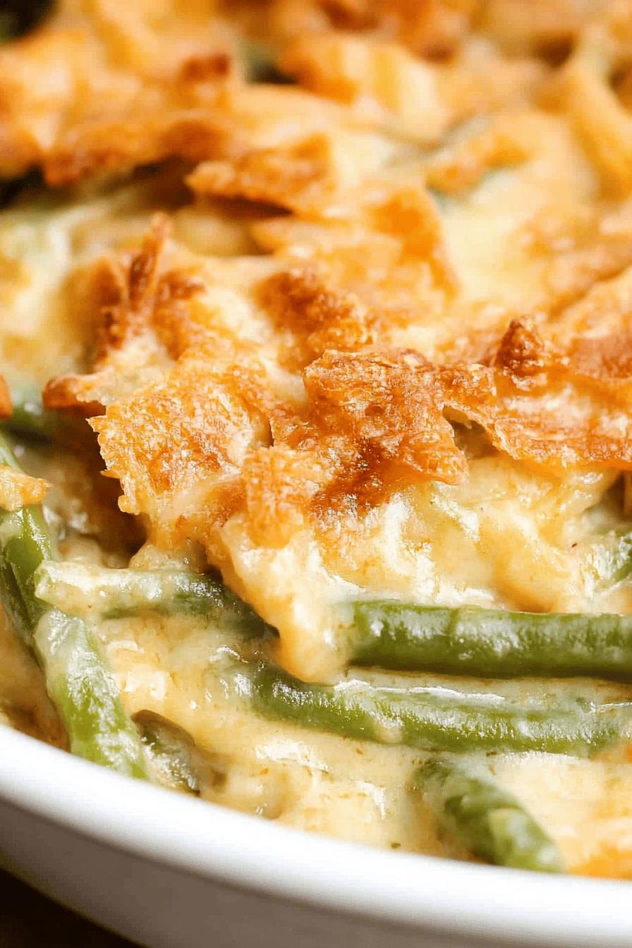 Green Bean Casserole Recipe Final Dish Presentation