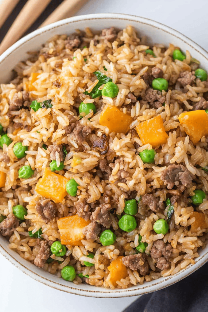 Ground Beef Fried Rice