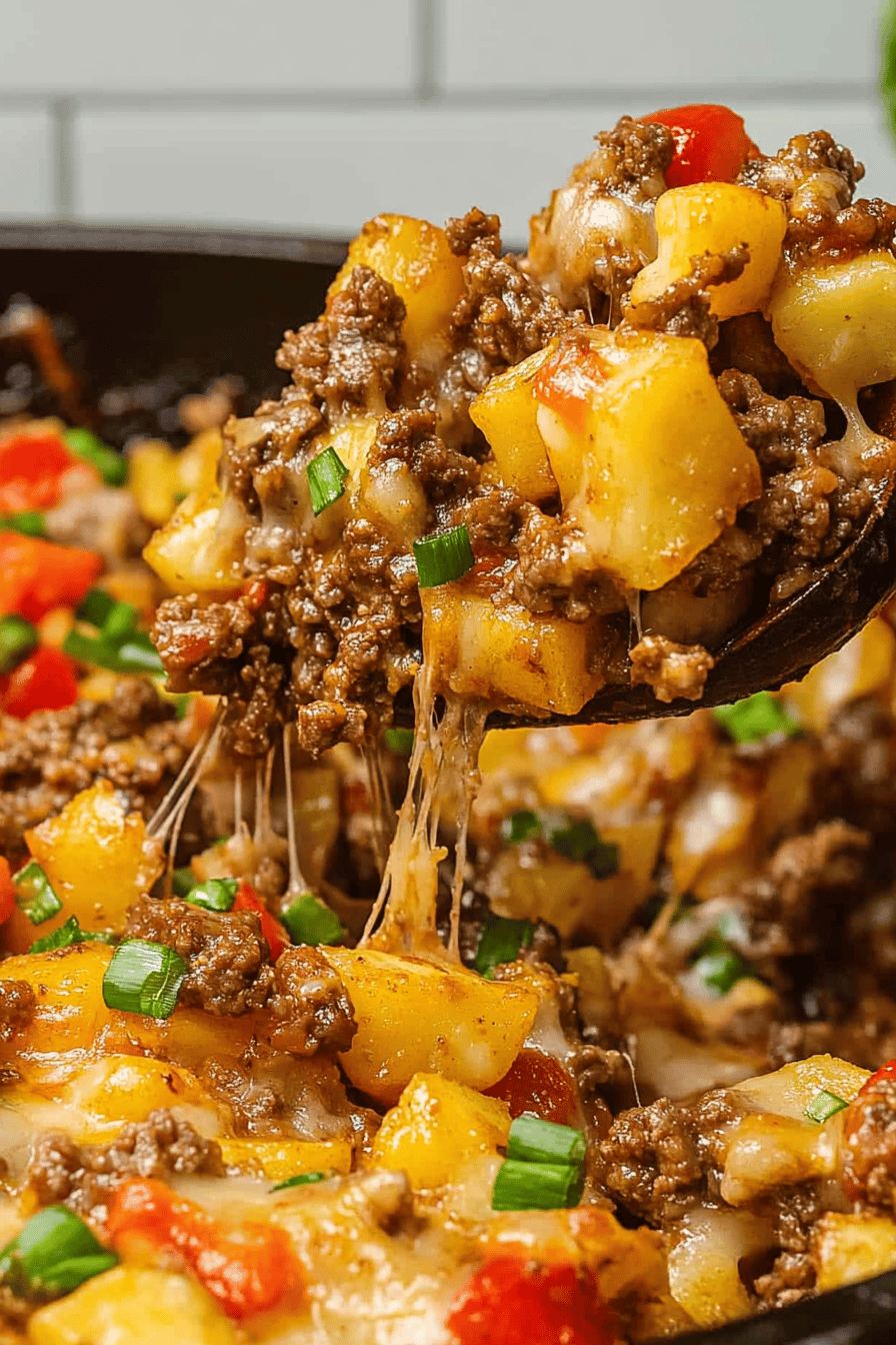 Ground Beef and Potatoes Skillet ingredients
