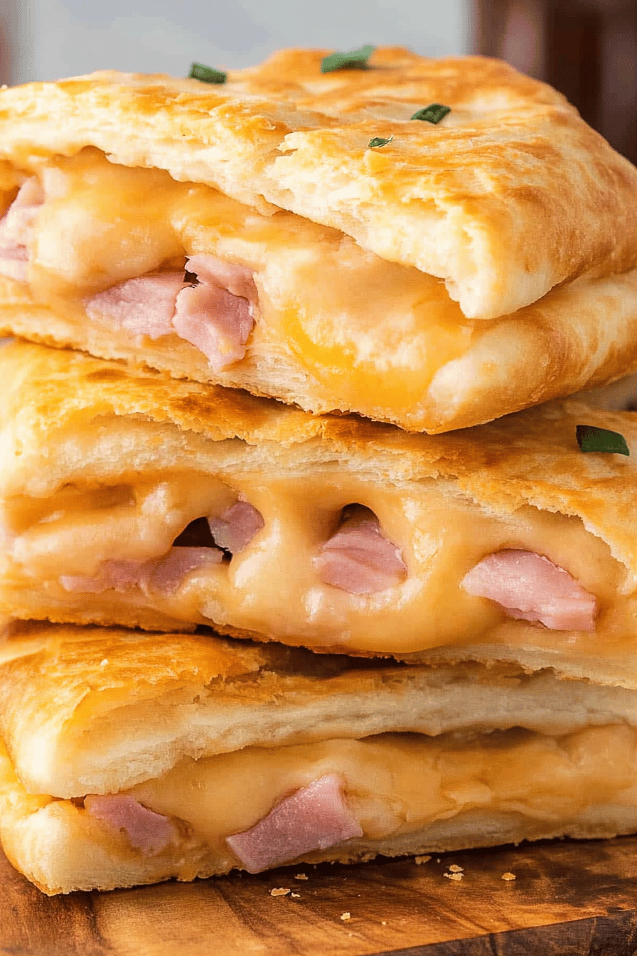 Ham and Cheese Hot Pockets Final Dish Presentation