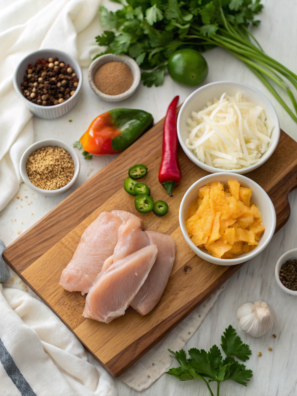 Instant Pot Cheesy Fajita Chicken ingredients