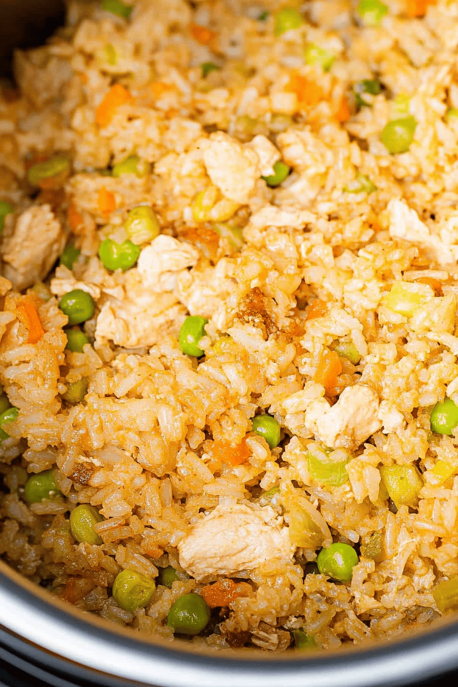 Instant Pot Chicken Fried Rice Final Dish Presentation