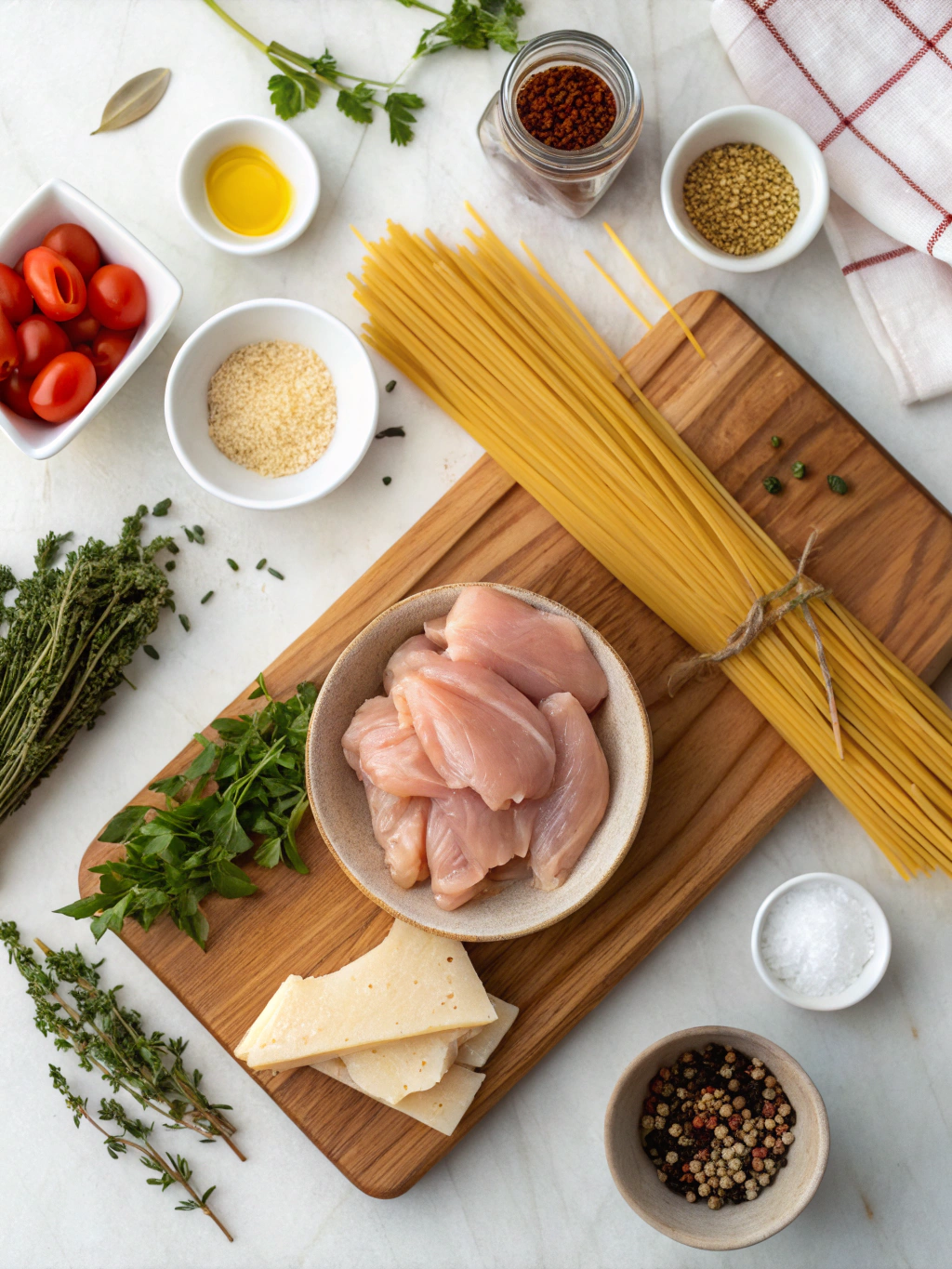 Instant Pot Chicken Pasta ingredients