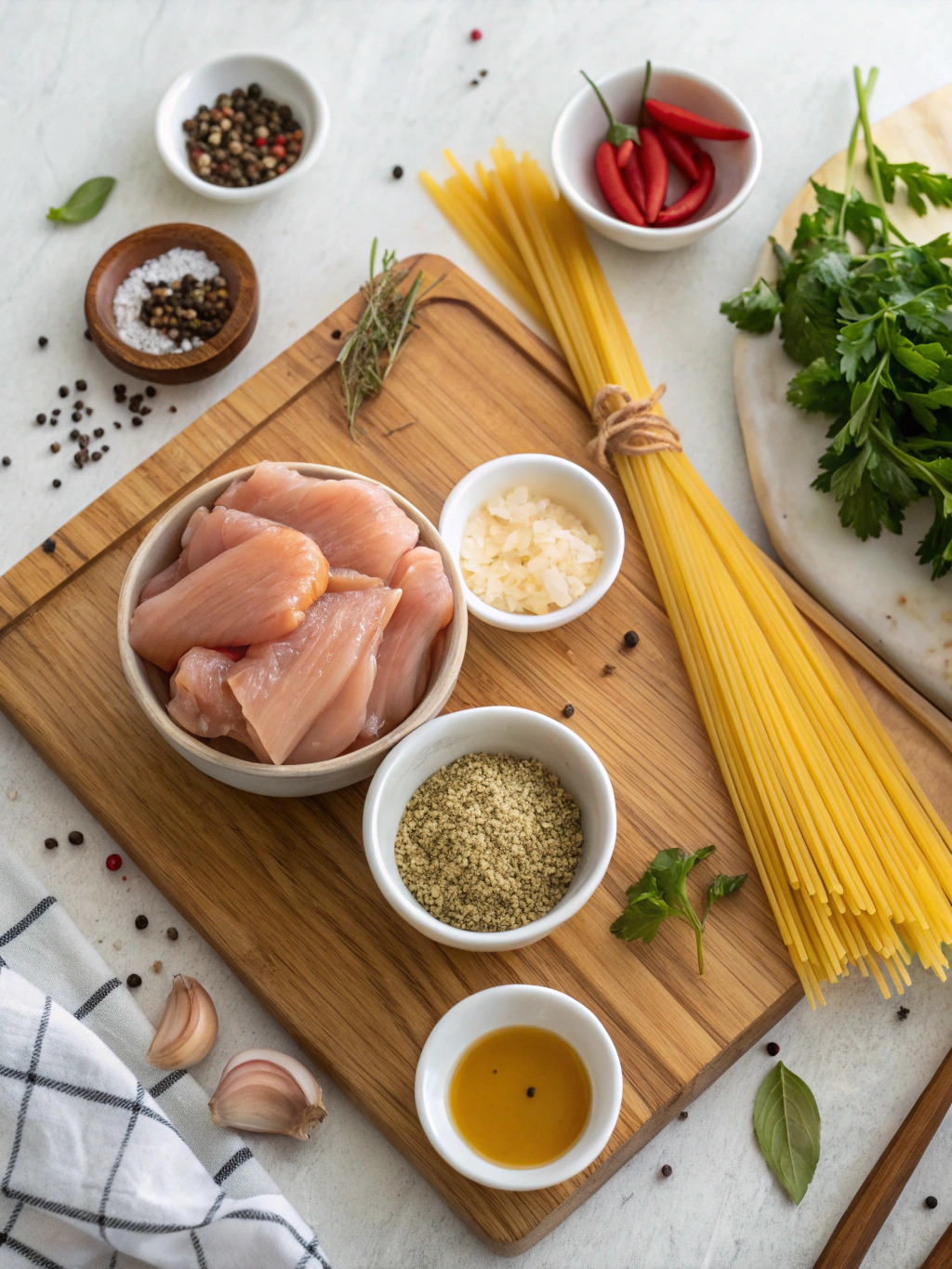 Instant Pot Chicken Spaghetti ingredients