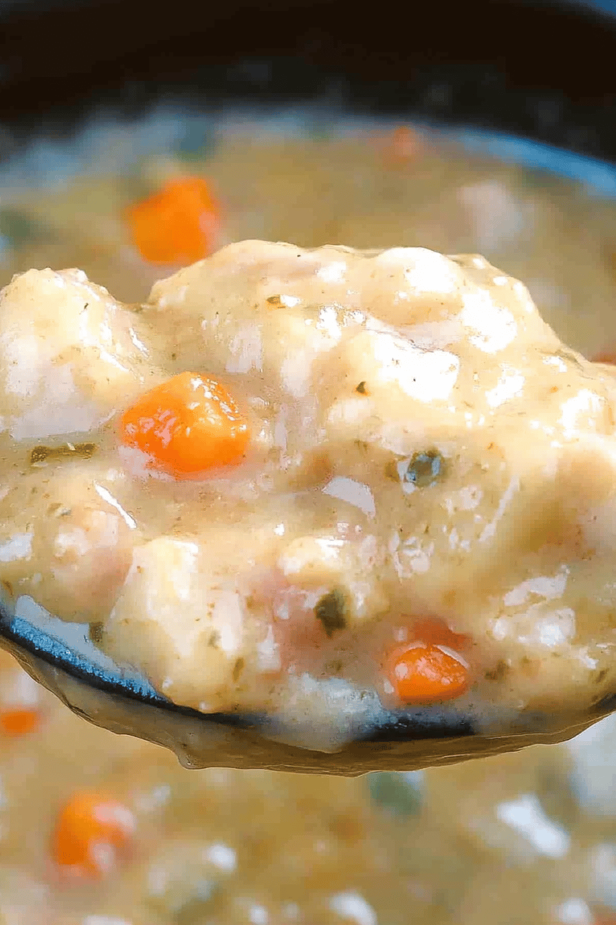 Instant Pot Chicken and Dumplings Final Dish Presentation
