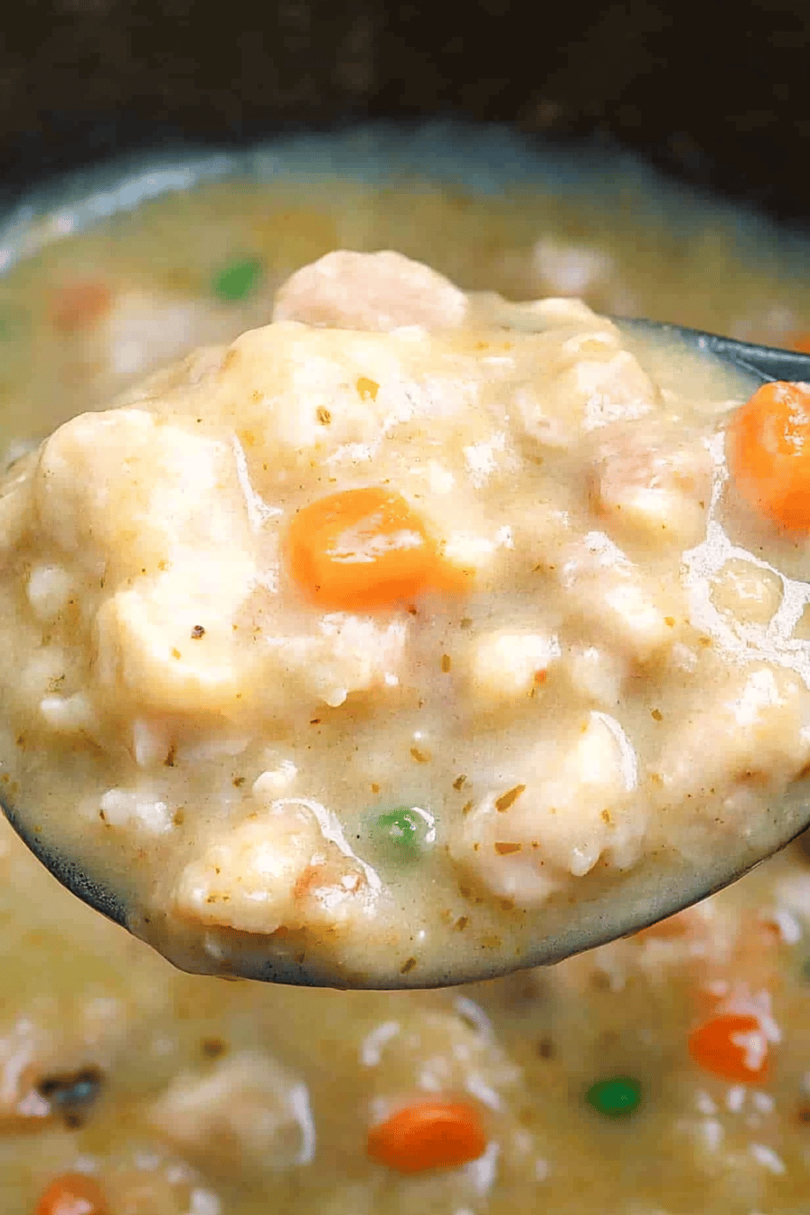 Instant Pot Chicken and Dumplings Final Dish Presentation