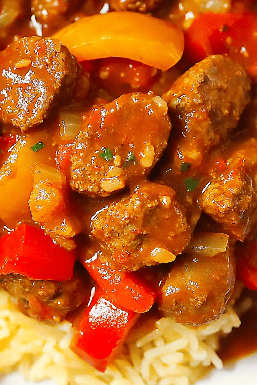 Instant Pot Sausage and Peppers Final Dish Presentation