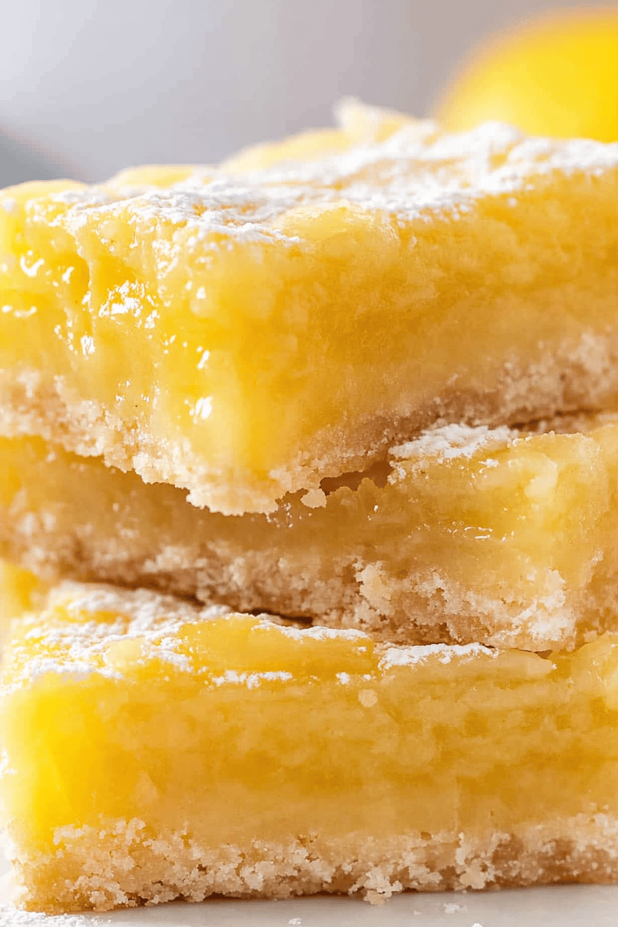 Lemon Bars Recipe Final Dish Presentation