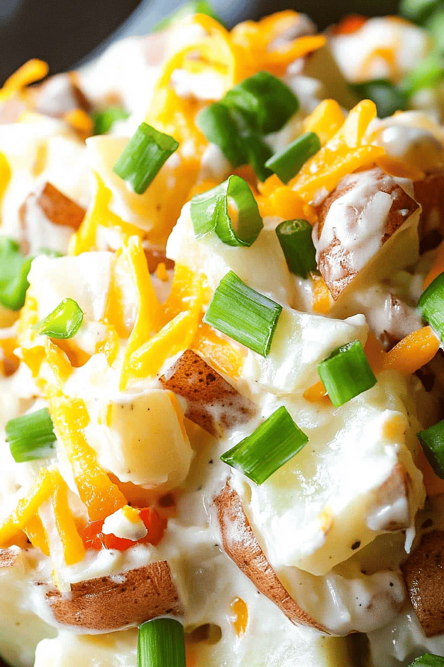 Loaded Baked Potato Salad ingredients
