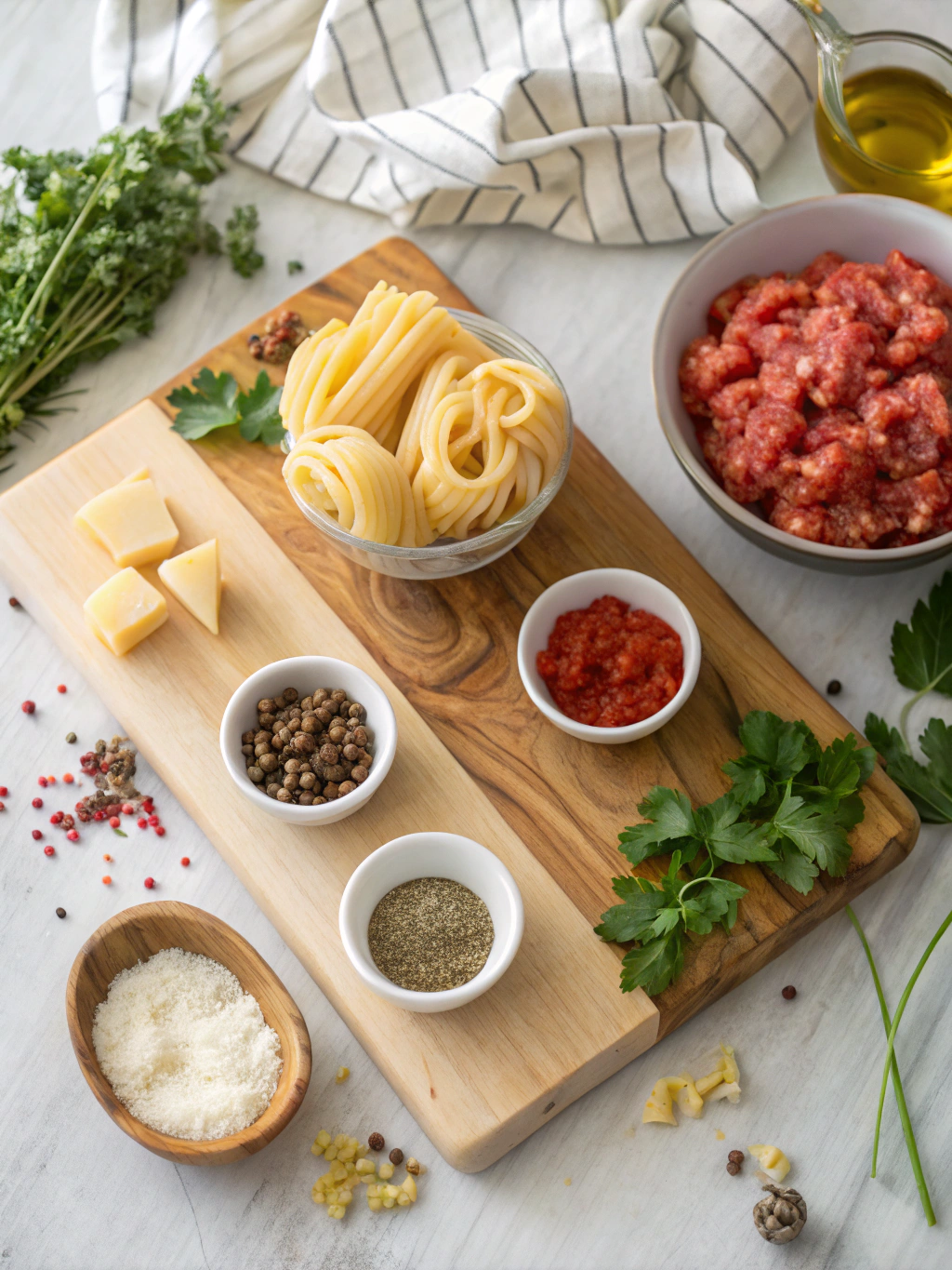 Macaroni Bolognese Bites ingredients