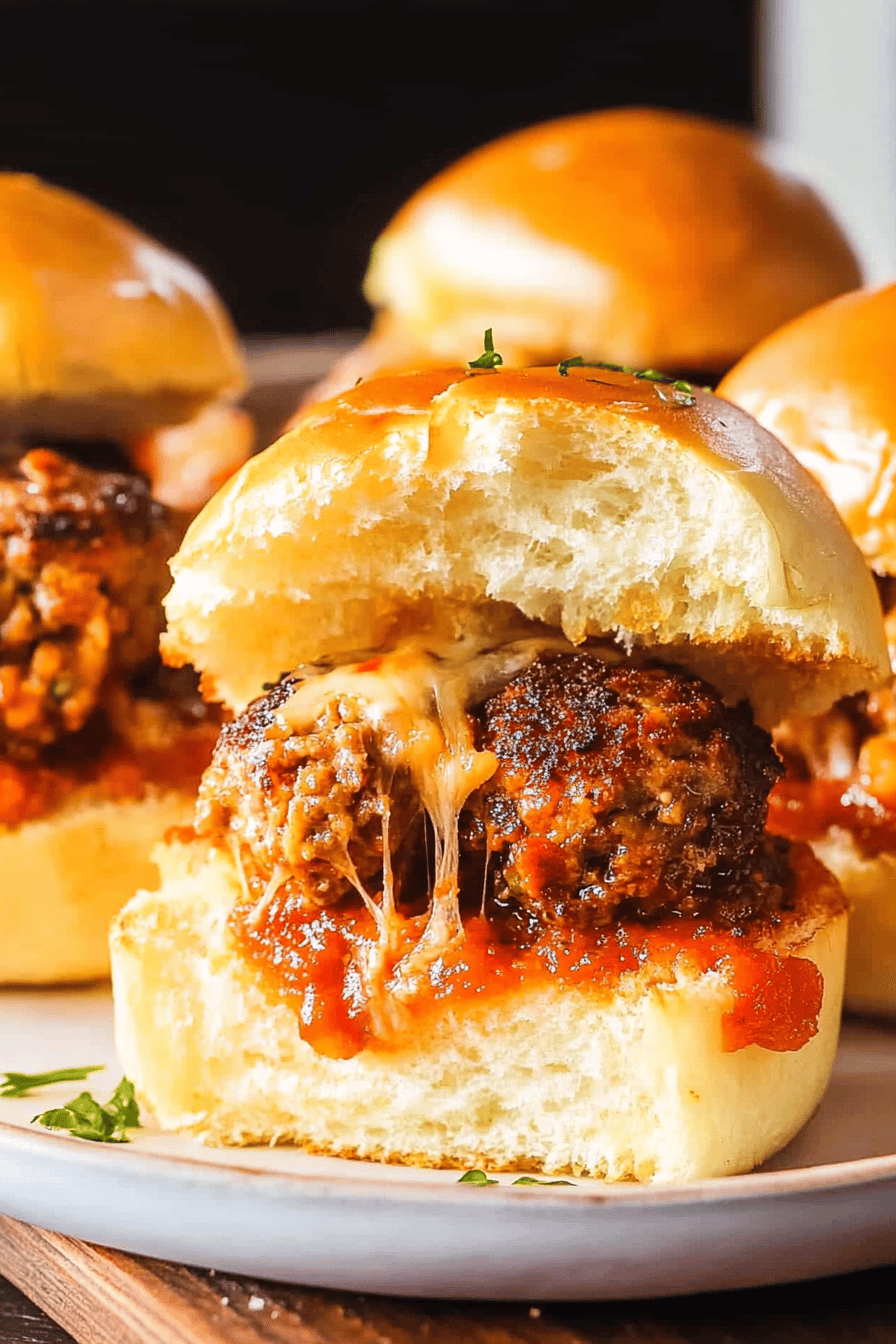 Meatball Sliders Final Dish Presentation