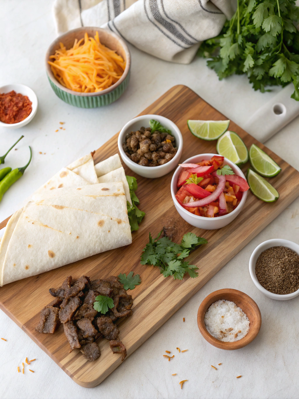 Mexican Beef Crunch Wrap ingredients