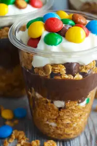 Monster Cookie Pudding Parfaits