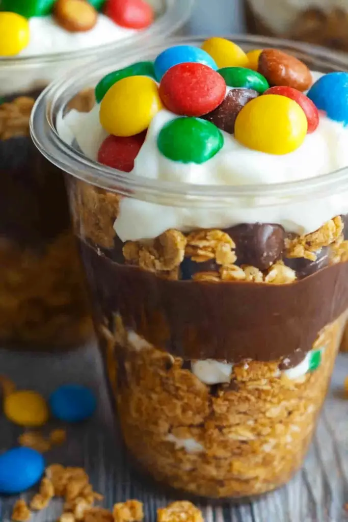 Monster Cookie Pudding Parfaits