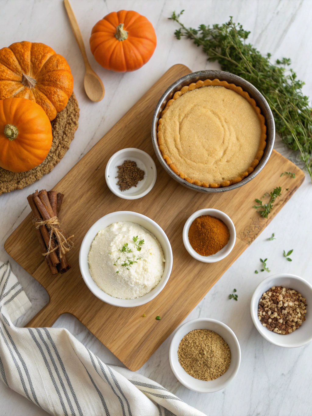 No-Bake Pumpkin Cheesecake ingredients