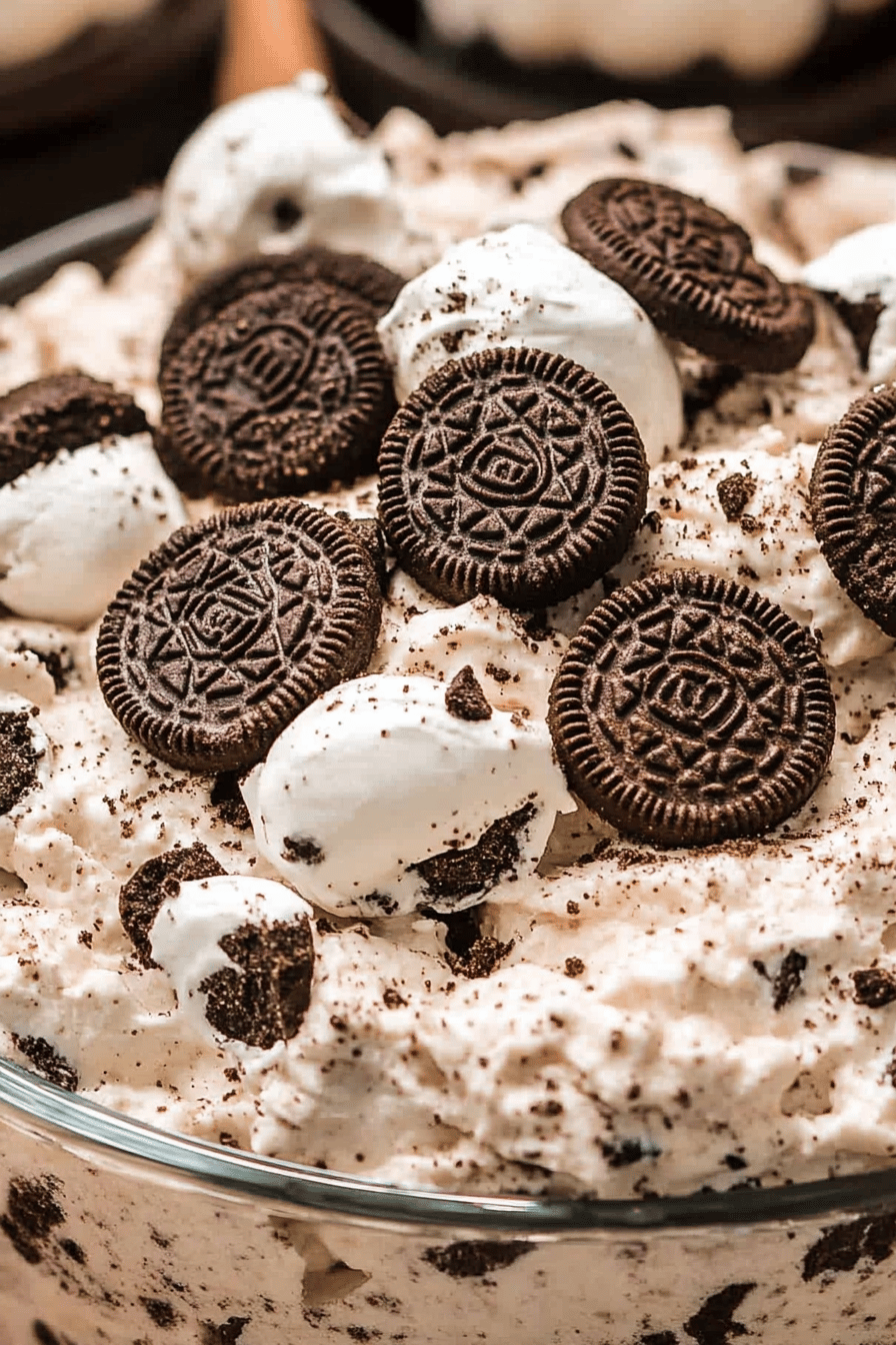 Oreo Fluff Recipe Final Dish Presentation