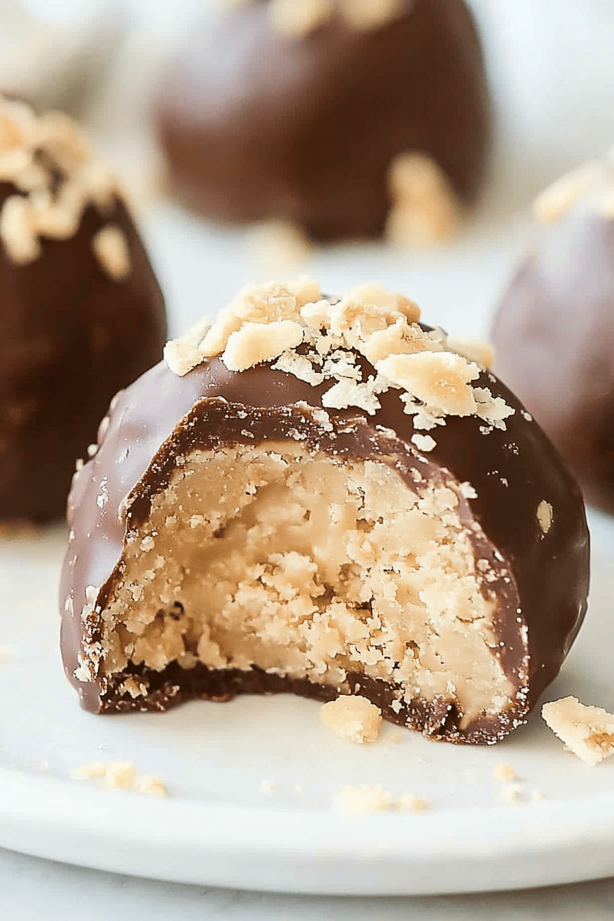 Peanut Butter Balls Rice Krispies Final Dish Presentation