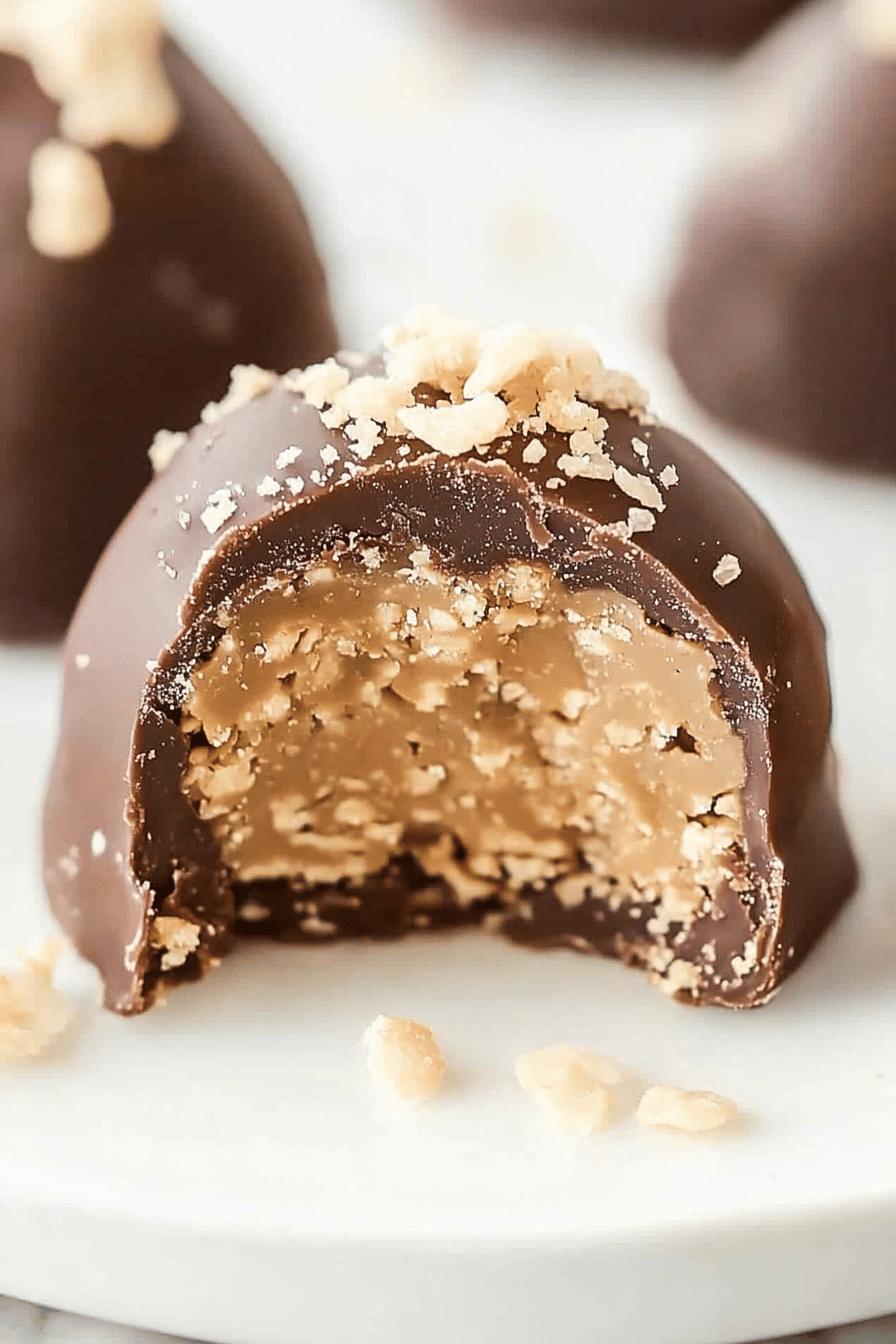 Peanut Butter Balls Rice Krispies Final Dish Presentation