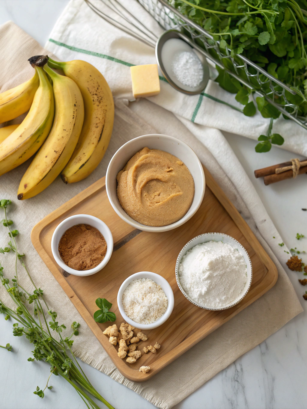 Peanut Butter Banana Sheet Cake ingredients